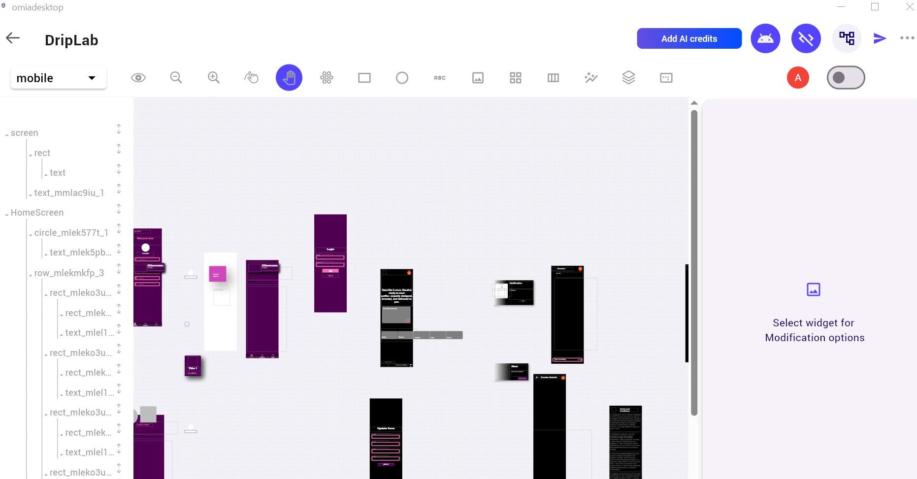 Imported OMIA project opened in the desktop IDE