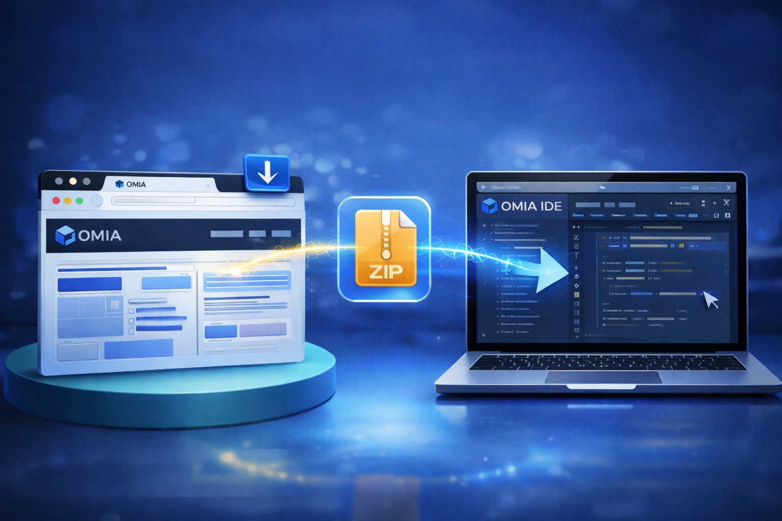 Import and export OMIA Studio projects between machines